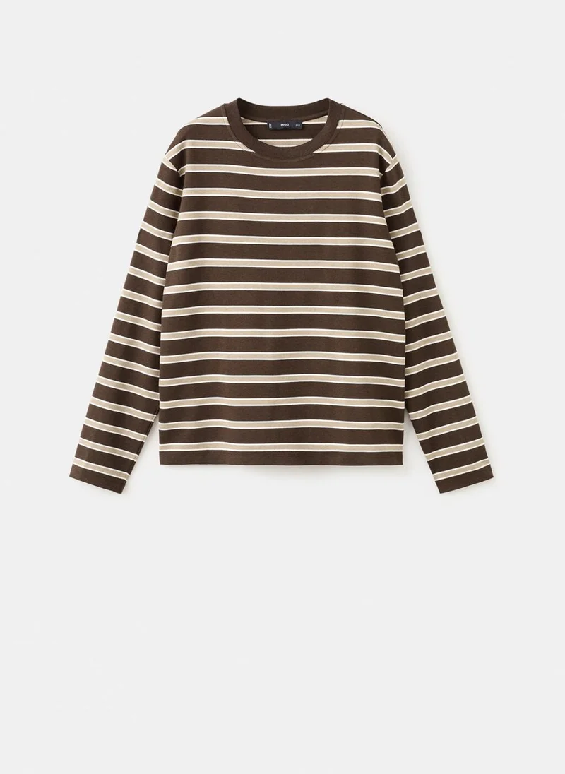 Mango  Long-sleeved striped t-shirt for Women | Best Price UAE